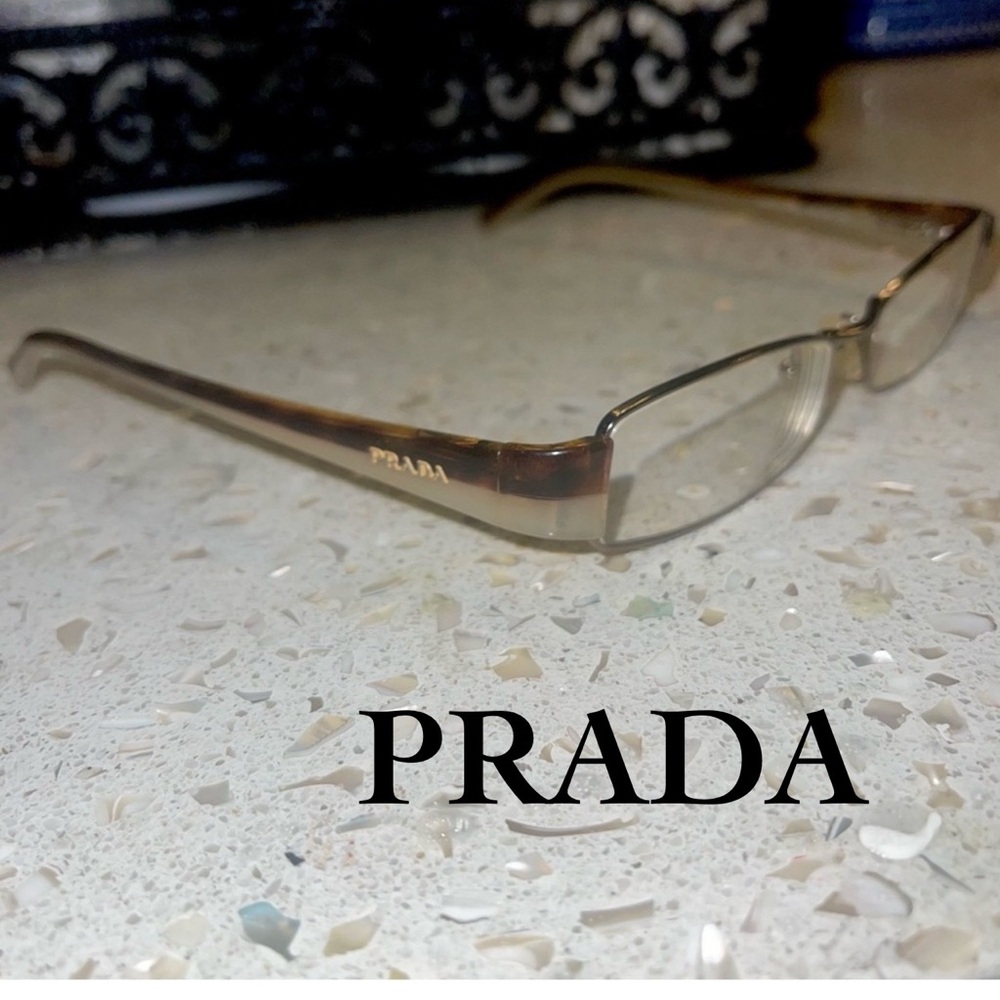 Prada Brown Gradient Eyeglasses VPR53H